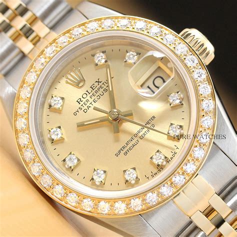 ladies stainless and gold rolex.